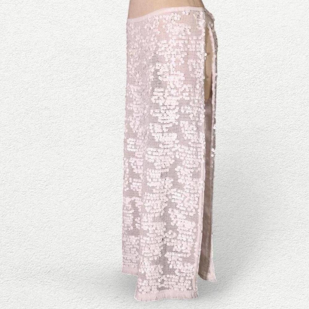 Ramy Brook Lucille Sequined Skirt in White